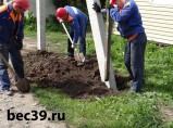 Установка опор ЛЭП в Калининграде / Калининград